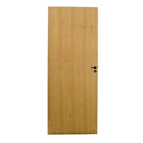 Folha Lisa Imbuia Fechadura Alavanca Externa e Dobradiça 62 x 210 Natural