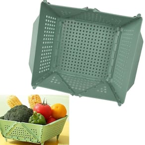 Cesta Secar Frutas Verduras Vegetais Escoa Alimentos Cozinha Drenagem Lava Seca Porta Objeto Organizador Casa Fruteira