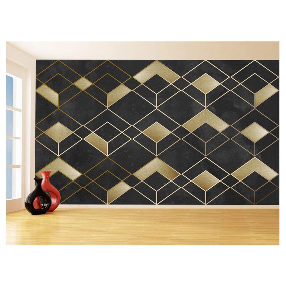 Papel De Parede 3D Estilo Marmore Cores Formas 3,5M Mbr09