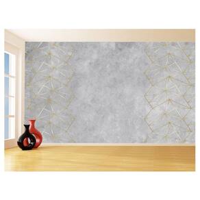 Papel De Parede 3D Concreto Queimado Risco Bege 3,5M Kkt99