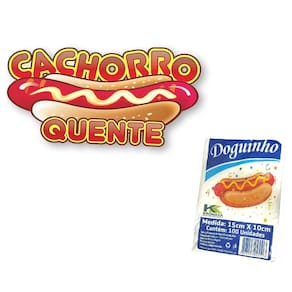 Kit Decoração Festa Painel +200 Sacos Cachorro Quente 15X10