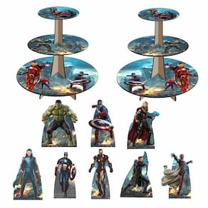 Vingadores Kit 2 Baleiros Com 8 Displays De Mesa