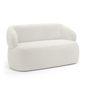 Sofá Orgânico 03 Lugares Living Glee 170cm Bouclê Off White - Desk Design