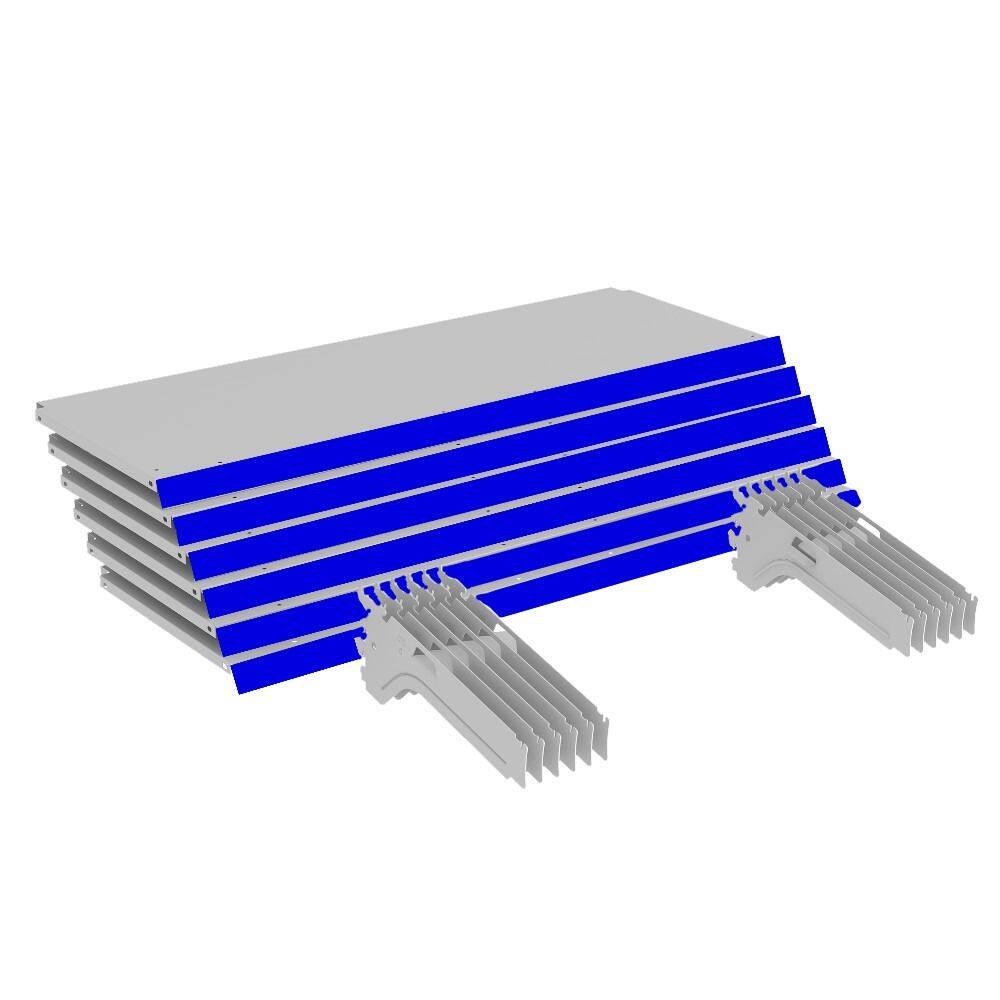 Kit 12 Bandejas Gondola FIT 40 Branco 12X 30x90 Pe Azul