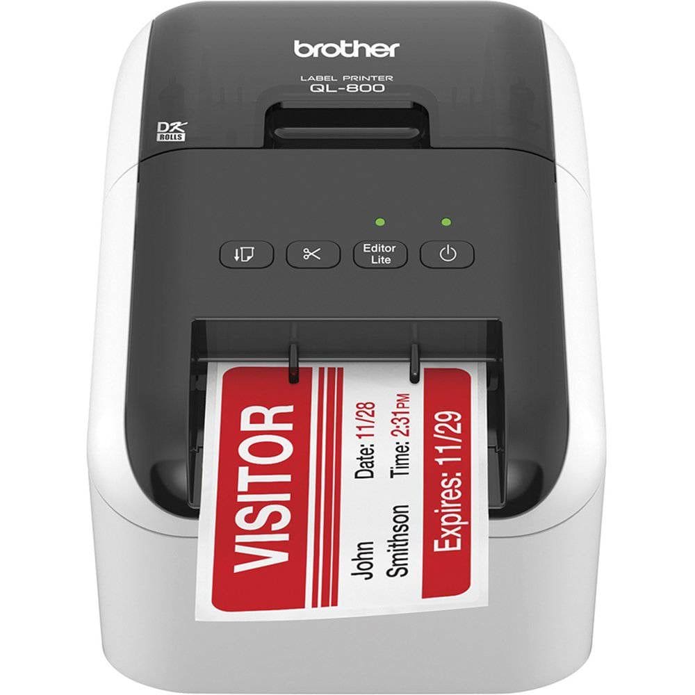 Impressora de Etiqueta Brother USB Branco/Preto - QL-800
