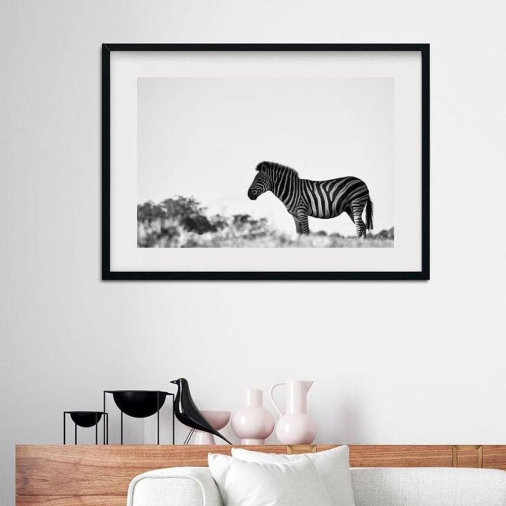 Quadro Horizontal Foto Zebra - 60X48Cm
