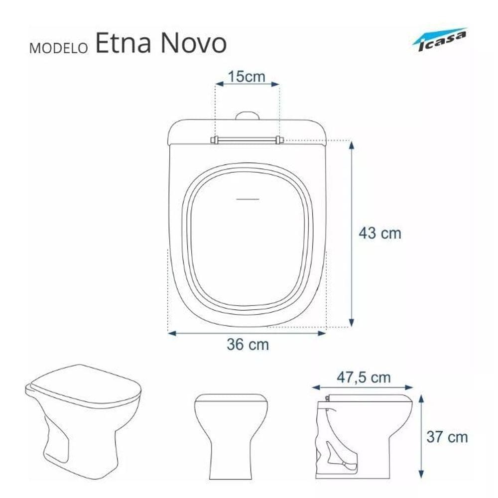 Assento almofadado etna preto