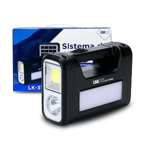 Sistema De Luz Placa Portátil Solar 3 Lâmpadas Led Luatek