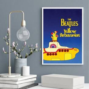 Quadro Yellow Submarine - Beatles 45X34Cm - Com Vidro