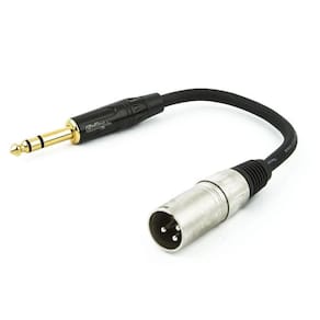 Cabo xlr para p10 profissional estereo - 80 cm