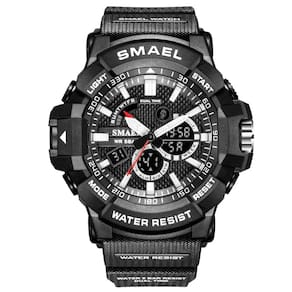 Relógio Masculino Smael AnaDigi 1809 Preto e Branco