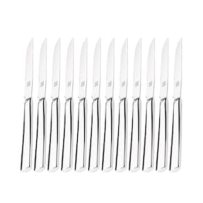 Kit 12 Facas de Mesa Churrasco Hercules Mykonos Aço Inox 4000-040