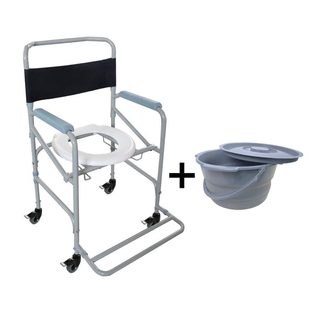 Kit cadeira de banho até 120kg d40 + comadre dellamed