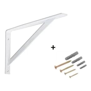 Kit 4 suporte prateleira mão francesa cantoneira 40cm