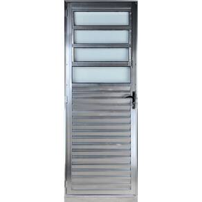 Porta basculante 2,10x70 lado ESQUERDO no alumínio brilhante