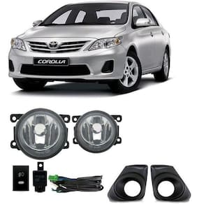 Kit farol milha neblina corolla 12 13 moldura preta