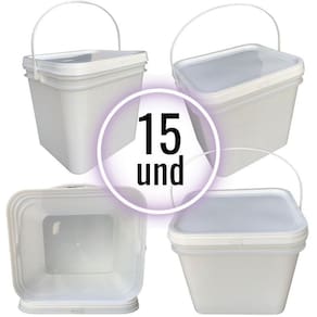 Balde retangular 3.6l retangular hermético para que serve - 15 pcs