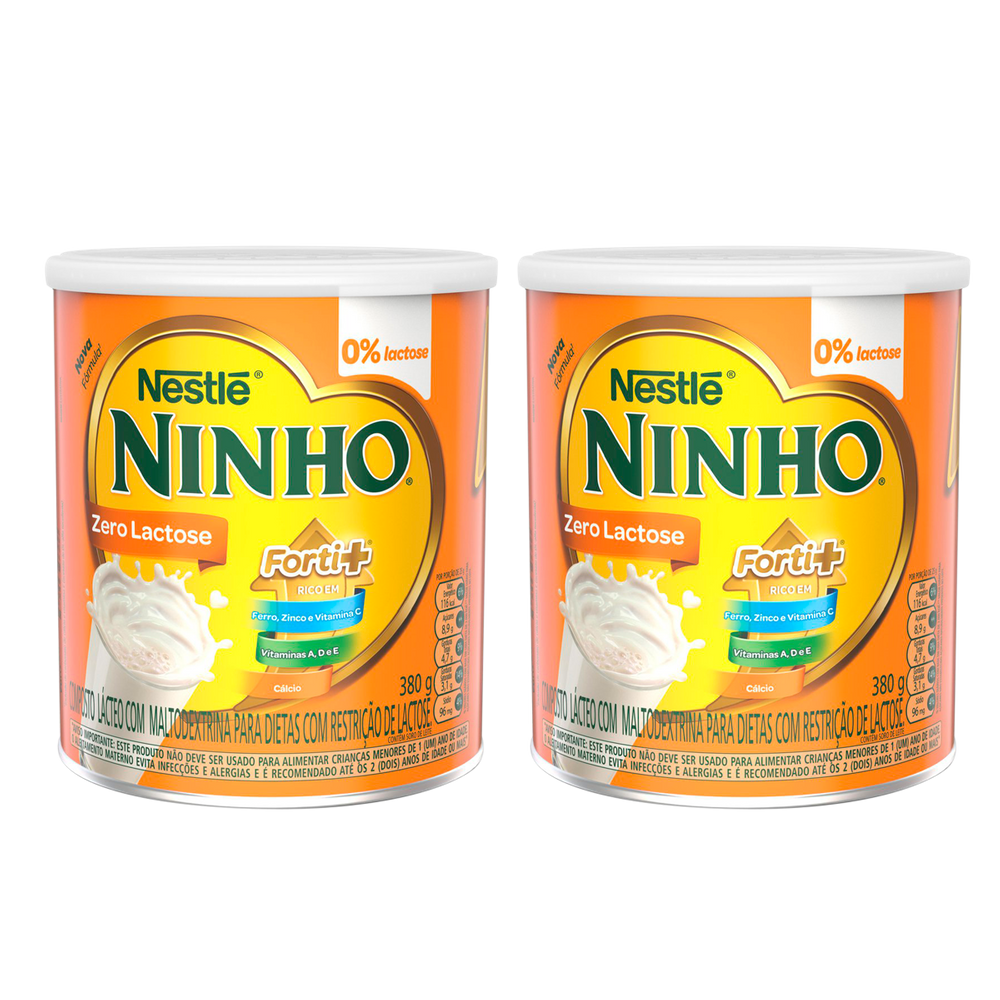 Kit 2 und Leite Po Ninho Zero Lactose380G