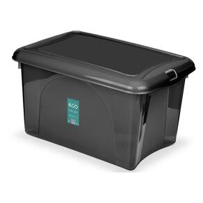 Organizador 16,6L Plasvale Eco C/Tampa Preto