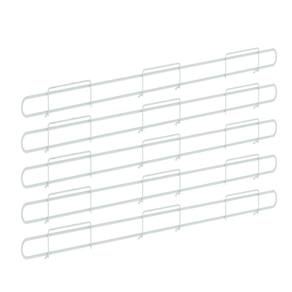Anteparo frontal amapa 092 branco para bandeja gondola kit 5