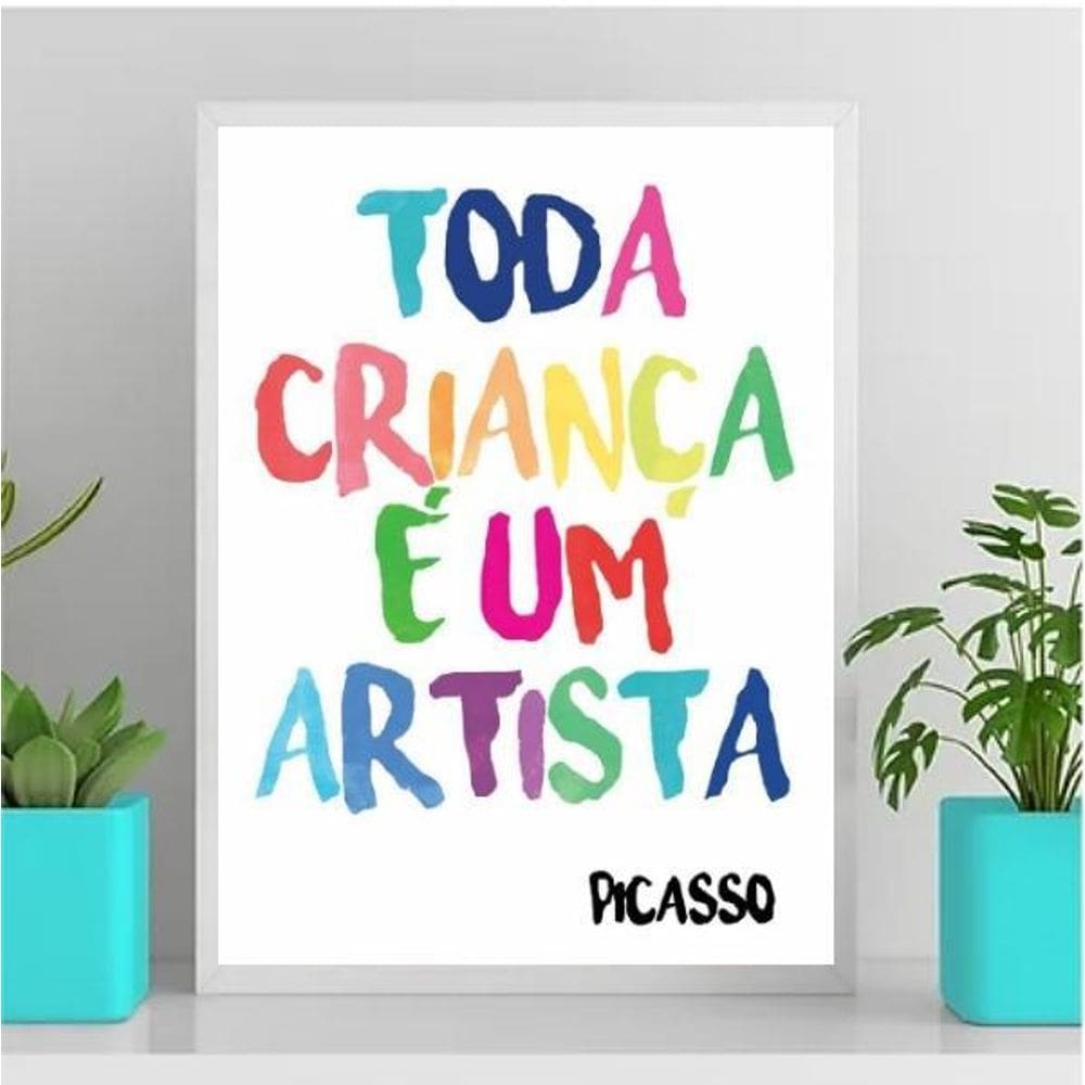 Quadro Toda Criança É Um Artista 33X24Cm
