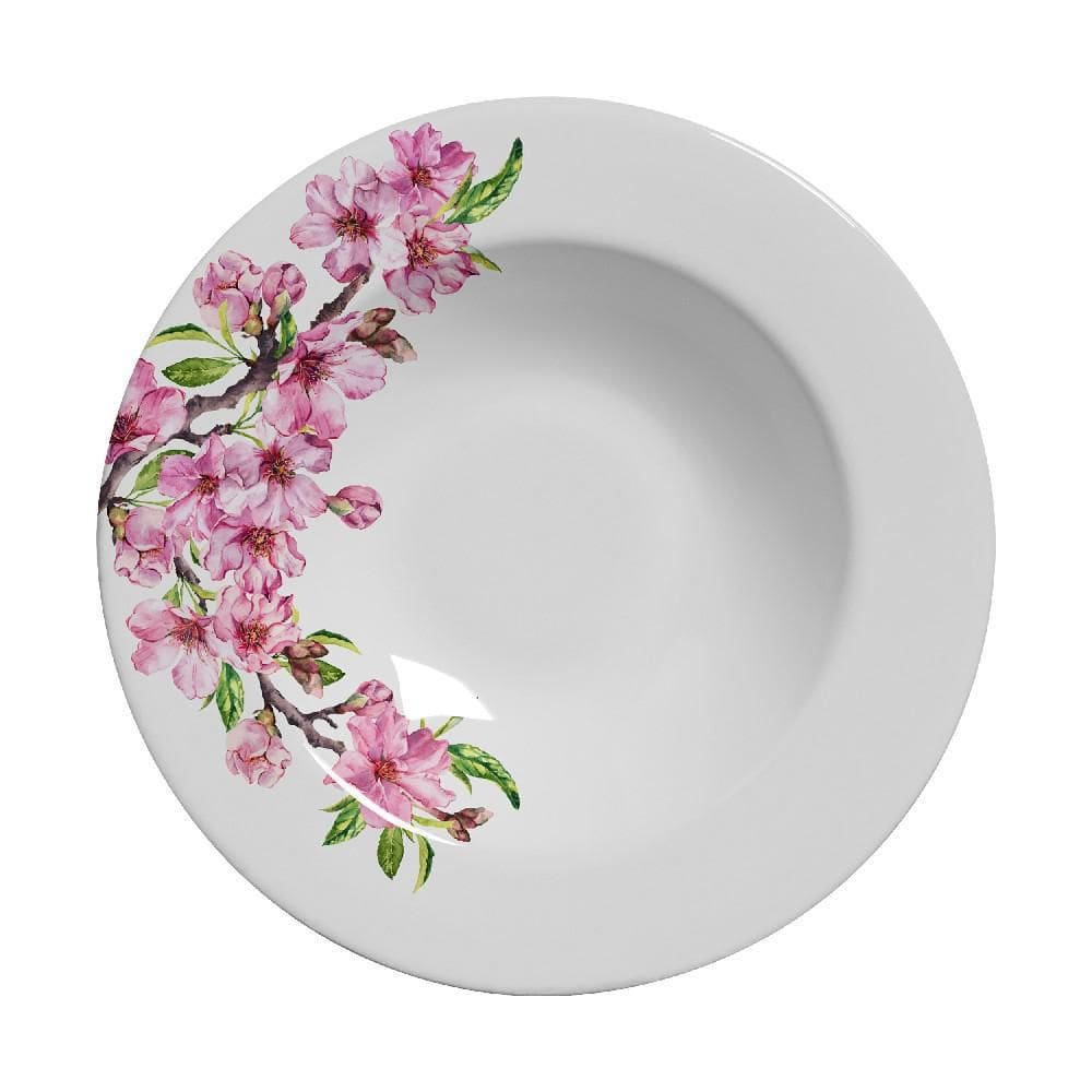 Jogo pratos fundo cerejeira 6un