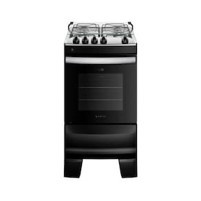 Fogao 4 BC Preto com Mesa Inox Atlas Agile Up Bivolt Preto