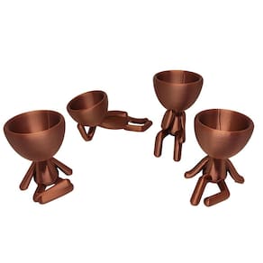 Kit 4 Vasos Suculentas Decoração Robert Plant Vaso 3D