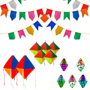 Kit 13 Peças Festa Junina Arraiá Banderinhas Balões Papel