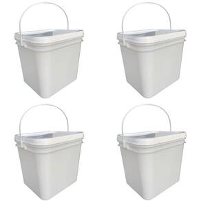 Balde para limpeza profissional retangular 3.6l - 4 pçs
