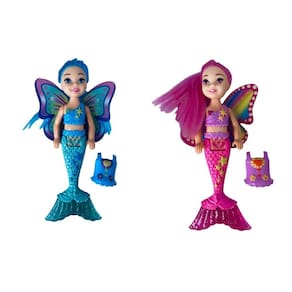 Brinquedo boneca sereia articulada  - kit 2 un