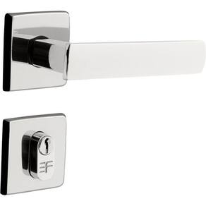 Fechadura interna 3f design roseta quadrada cromada 40mm
