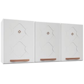 Armário Aéreo Cozinha em Aço Mirage New 3 Portas Branco - Telasul