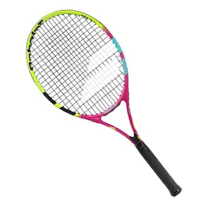 Raquete de Tênis Babolat Nadal JR 26 240g Azul Amarela e Rosa