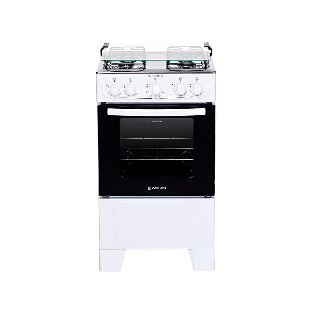Fogao 4 Bocas Atlas Inox Brancol - Coliseum Plus