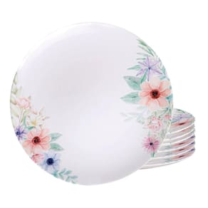 Jogo De Pratos Raso 28Cm 6 Pcs Porcelana Floratta Tramontina