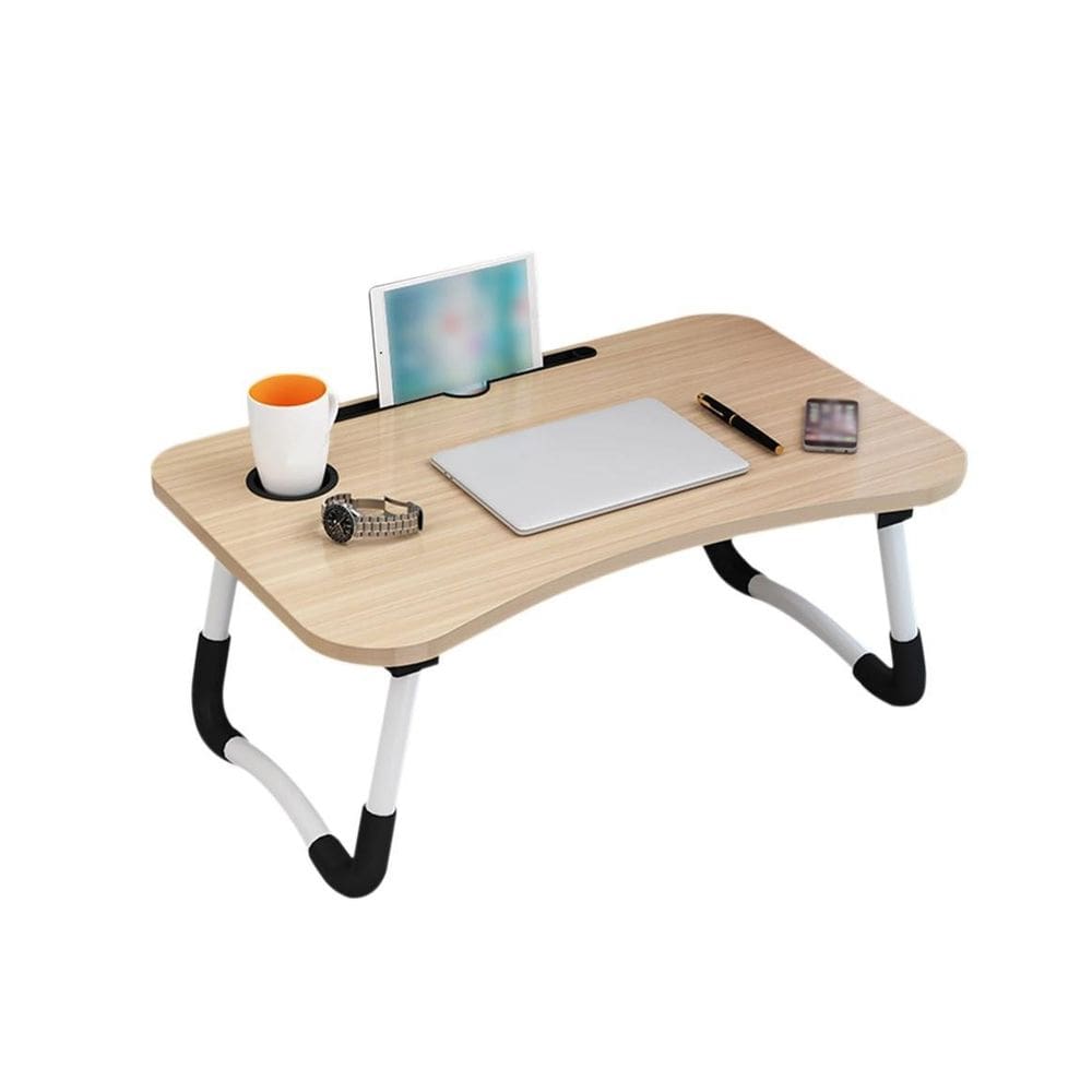 Mesa Portátil Dobrável Para Notebook Cama Refeição - Madeira