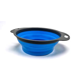 Escorredor Multiuso Alimentos Dobrável Azul - Kit 11 Unidades