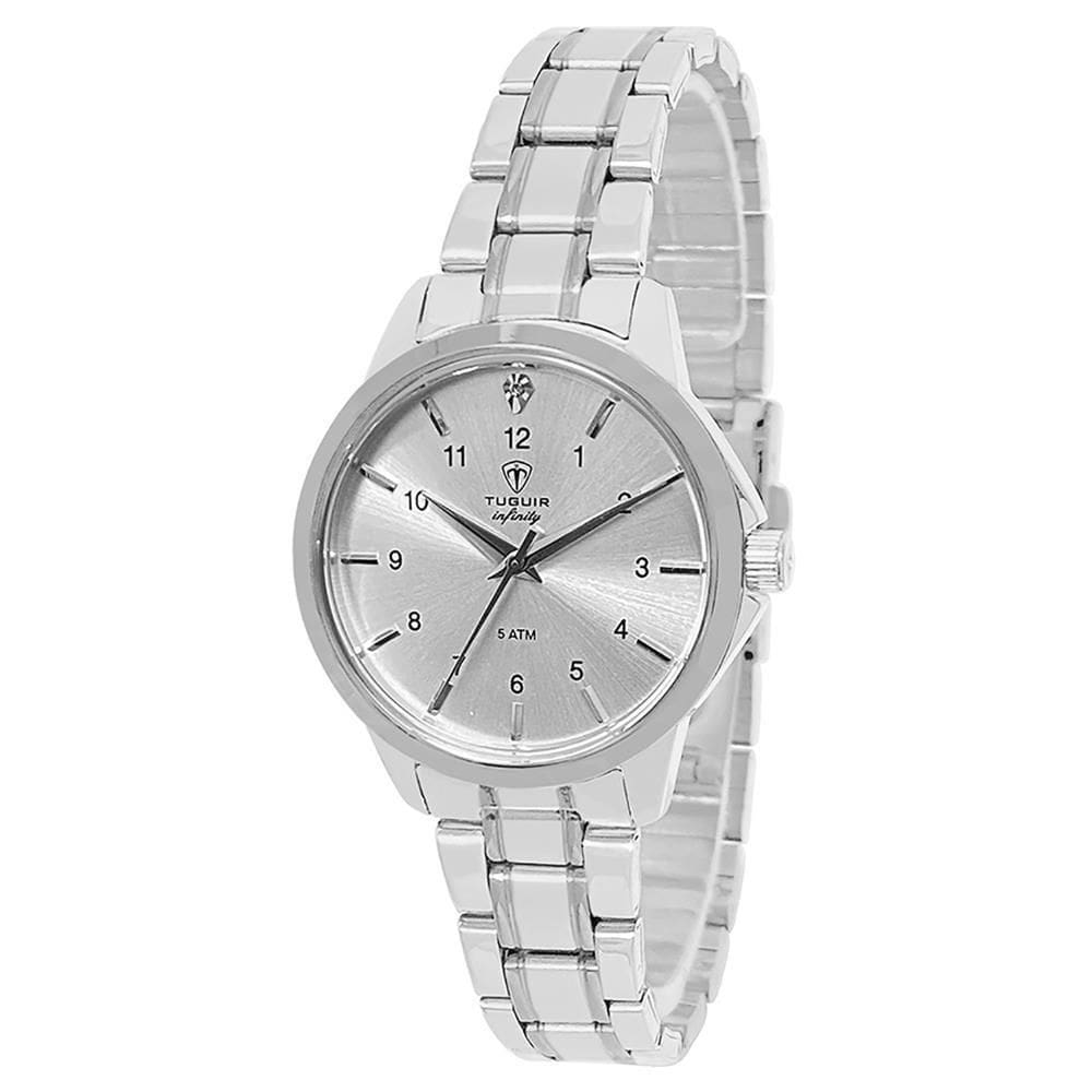 Relógio Tuguir Feminino Ref: 3114B Tgi37052 Aço Casual