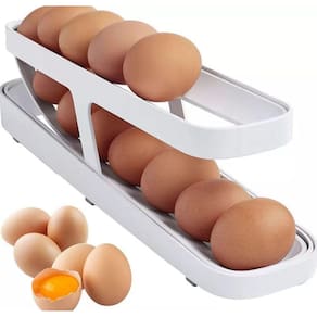 Porta Ovos Bandeja Dispenser Rolante Organizadora Ate 14 Un.