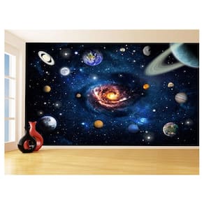 Papel De Parede 3D Espaço Estrelas Planetas 3,5M Nsp201