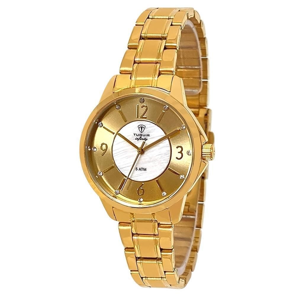 Relógio Tuguir Feminino Ref: 3114A Tgi37051 Aço Casual