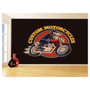 Papel De Parede 3D Carro Antigo Moto Hot Pin Up 3,5M Cxr114