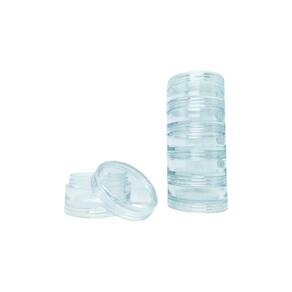 50 Frascos Com Tampa Transparente Para Glitter 4G Vazio