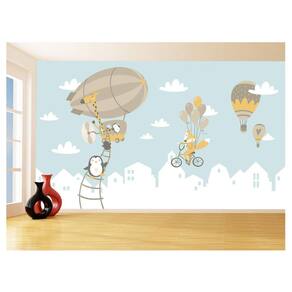 Papel De Parede 3D Infantil Bebê Balão Balões 3,5M Azs325