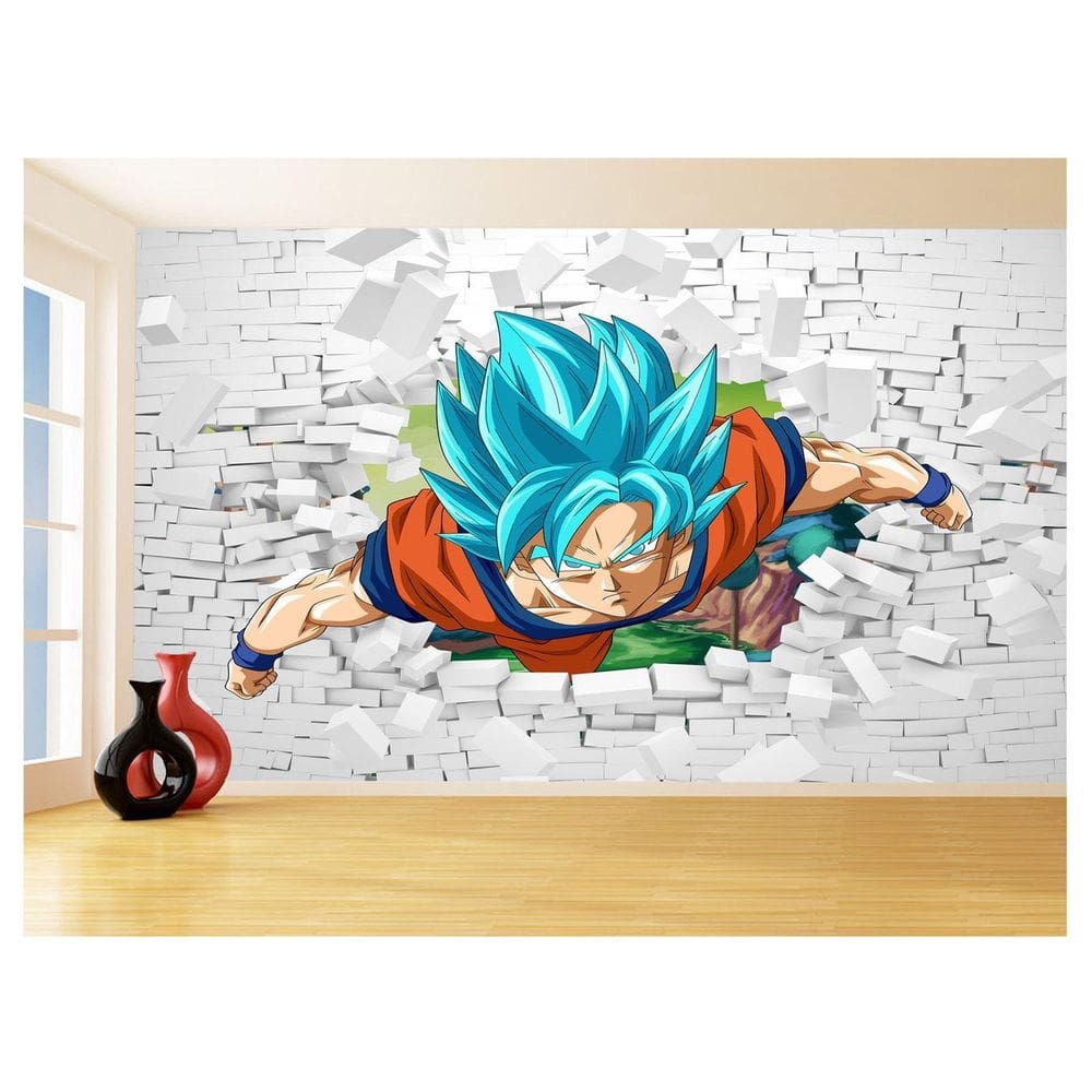 Papel De Parede 3D Dragon Ball Goku Vegeta Anime 3,5M Dbz70
