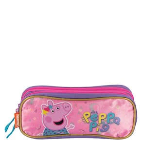Estojo peppa x dots 2 comp - colorido - poliéster
