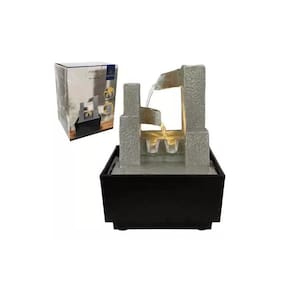 Fonte De Água Decorativa 4 Quedas Led De Mesa Chão Bivolt