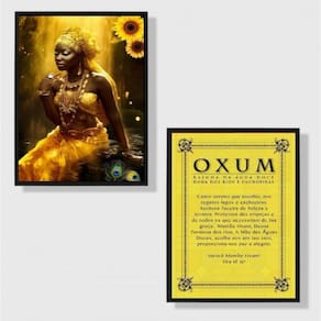 Kit 2 Quadros Decorativos Oxum 45X34Cm Preta