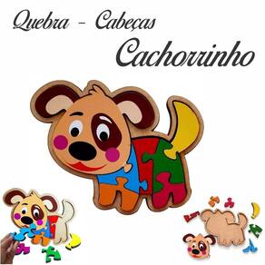 Brinquedo educativo quebra cabeça cachorro cão pedagógico